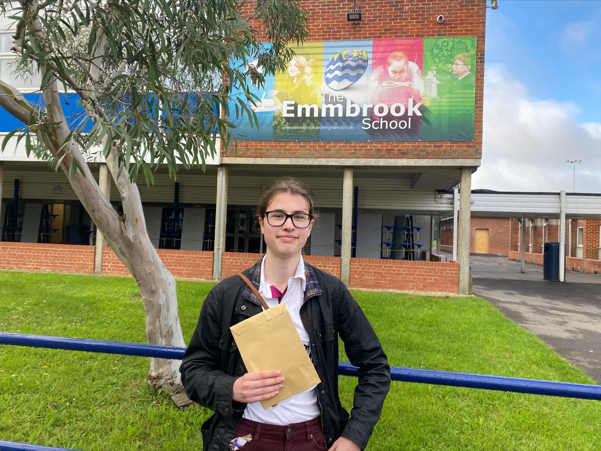 Student celebrating results